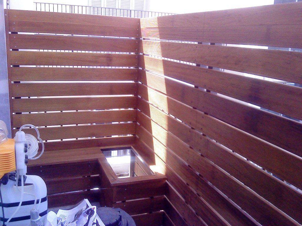 επένδυση μπαλκονιού στη θεσσαλονίκη με ξυλεία deck iroko